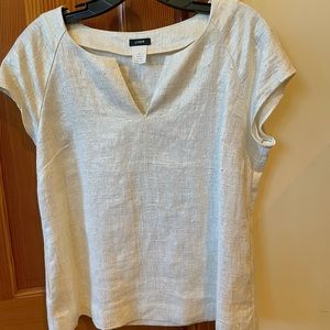 JCrew100% linen short sleeve top